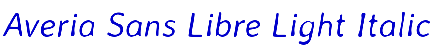 Averia Sans Libre Light Italic fuente